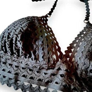 Robin Piccone Chiara Halter Bikini Top Black XXS